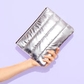 Silver Puffer Bag